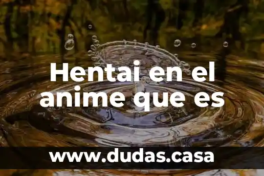 Hentai en el anime que es