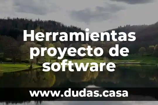 Herramientas proyecto de software