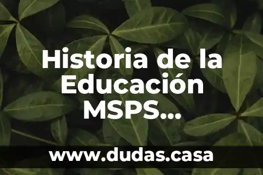 Qué es un mapa conceptual en un escrito 3 Historia de la Educación MSPS Conceptual en México que es