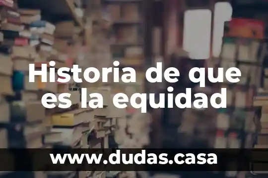 Historia de que es la equidad