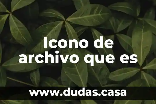 Icono de archivo que es