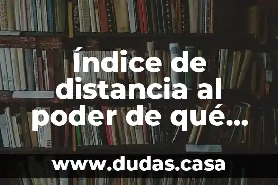 Índice de distancia al poder de qué es