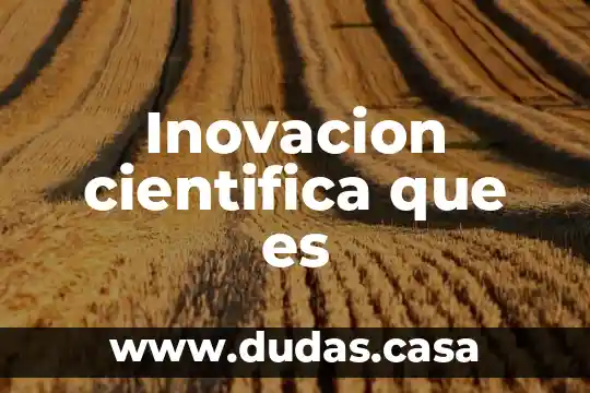 Inovacion cientifica que es