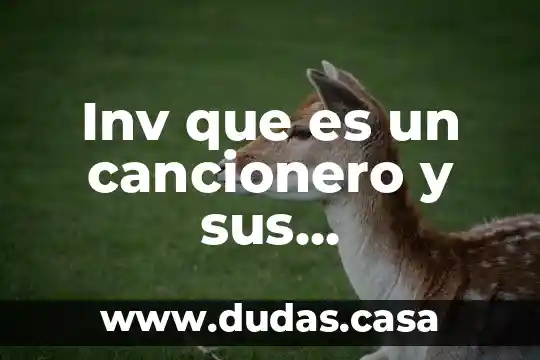 Inv que es un cancionero y sus caracteristicas