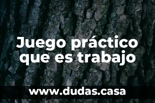 Juego práctico que es trabajo