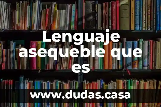 Lenguaje asequeble que es