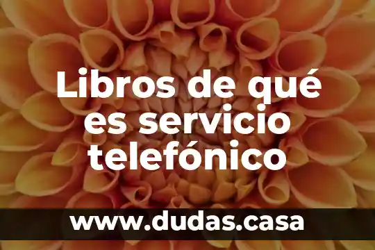 Libros de qué es servicio telefónico