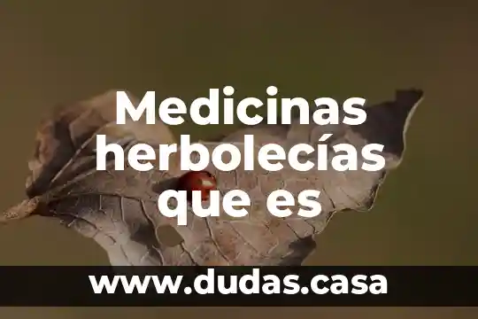 Medicinas herbolecías que es