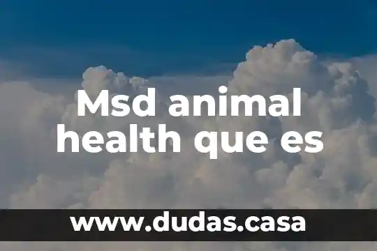 Msd animal health que es