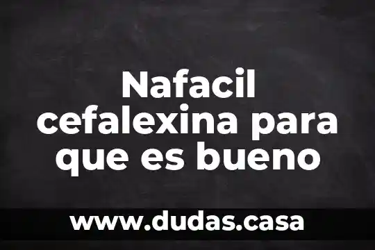 Nafacil cefalexina para que es bueno