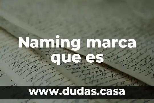 Naming marca que es