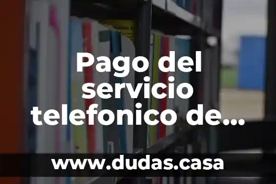 Pago del servicio telefonico de una empresa que es