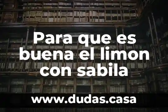 Para que es buena el limon con sabila