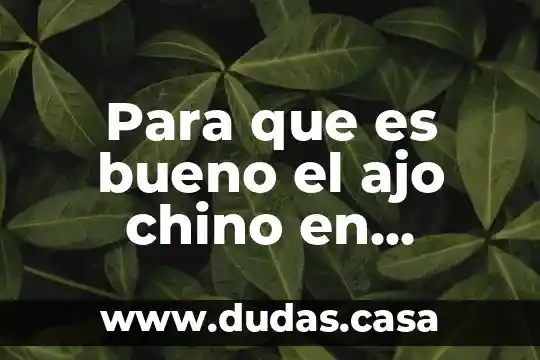 Para que es bueno el ajo chino en ayunas