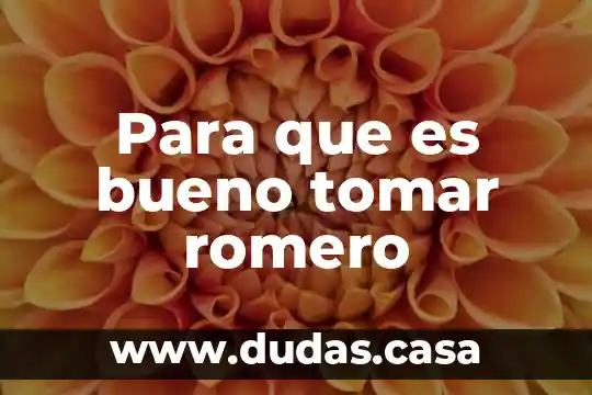 Para que es bueno tomar romero