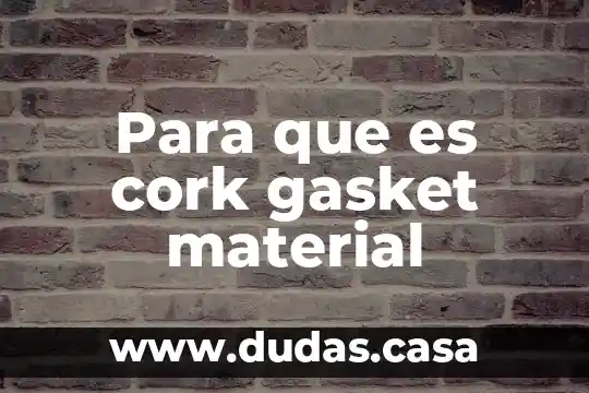 Que es el material ilustrativo en un caso clinico 8 Para que es cork gasket material