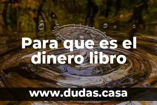 Para que es el dinero libro