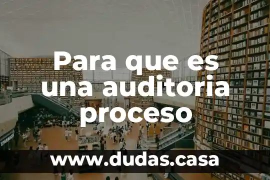 Para que es una auditoria proceso