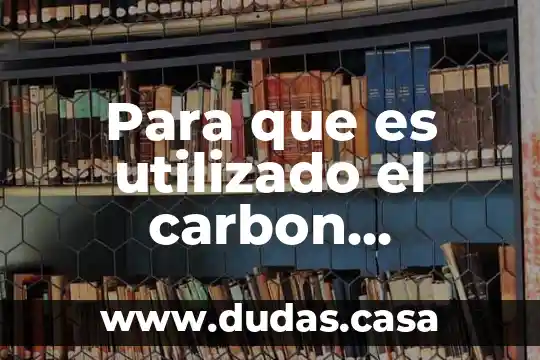Para que es utilizado el carbon industrial