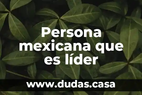 Persona mexicana que es líder