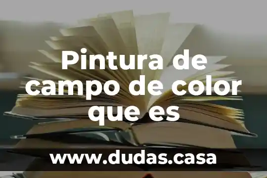 Pintura de campo de color que es