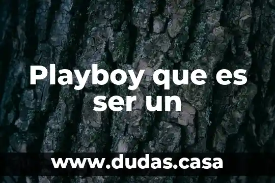 Playboy que es ser un