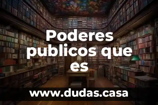Poderes publicos que es