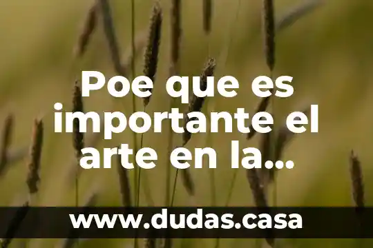 Poe que es importante el arte en la química