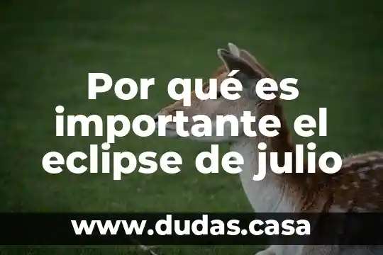 Por qué es importante el eclipse de julio