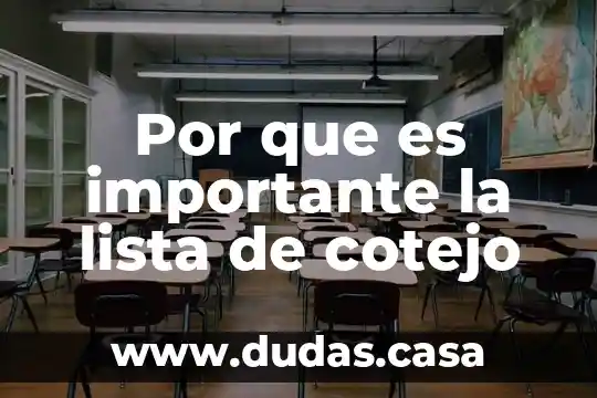 Por que es importante la lista de cotejo 3 Por que es importante la lista de cotejo