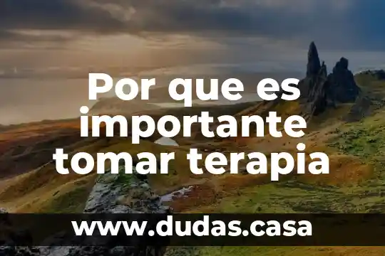 Por que es importante tomar terapia
