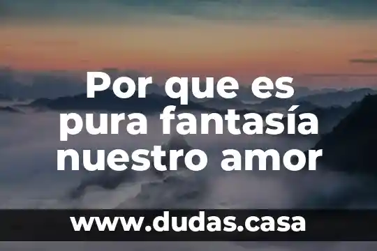 Por que es pura fantasía nuestro amor