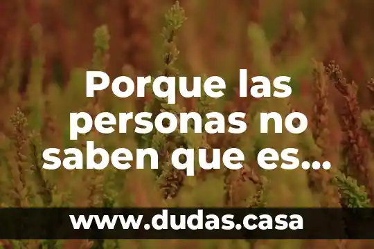 Porque las personas no saben que es una esr