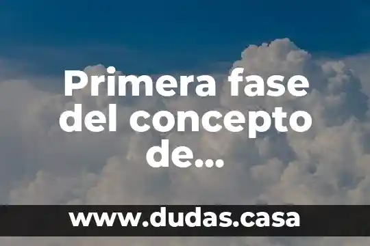 Primera fase del concepto de investigación que es