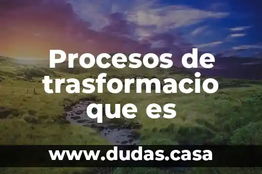 Procesos de trasformacio que es