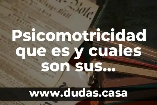 Psicomotricidad que es y cuales son sus elementos