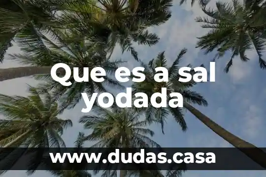 Que es a sal yodada