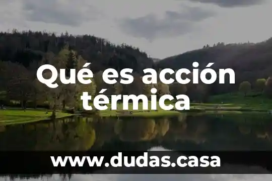 Qué es acción térmica