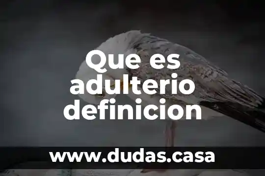 Que es adulterio definicion