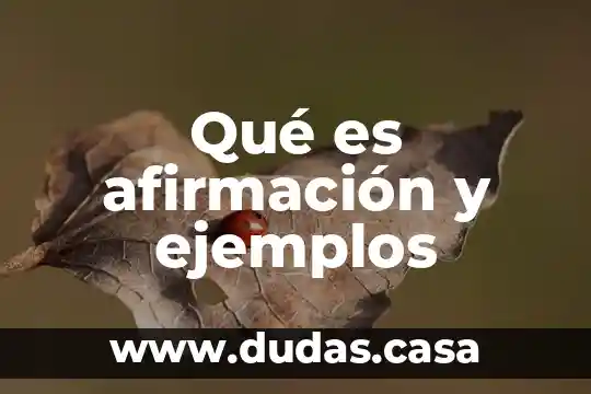 Qué es afirmación y ejemplos