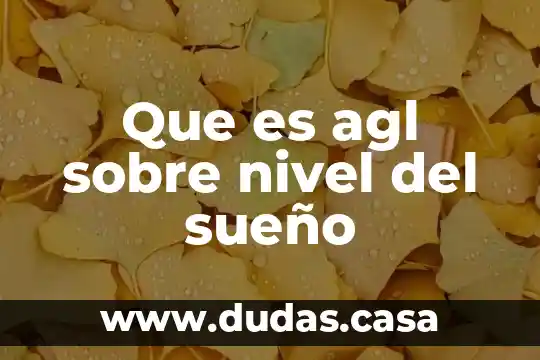 Que es agl sobre nivel del sueño