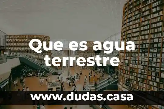 Que es agua terrestre