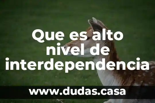 Que es alto nivel de interdependencia