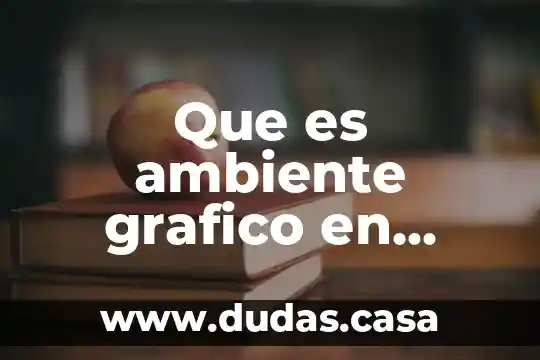 Que es ambiente grafico en informatica