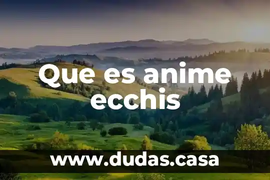 Que es anime ecchis