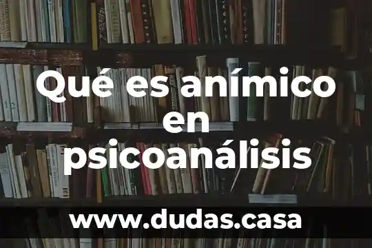 Qué es anímico en psicoanálisis