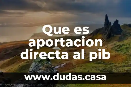 Que es aportacion directa al pib