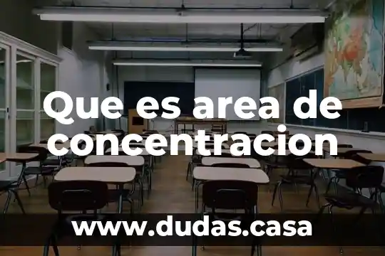 Que es area de concentracion