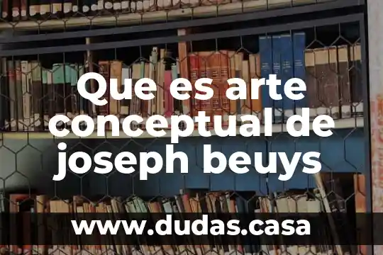Que es arte conceptual de joseph beuys