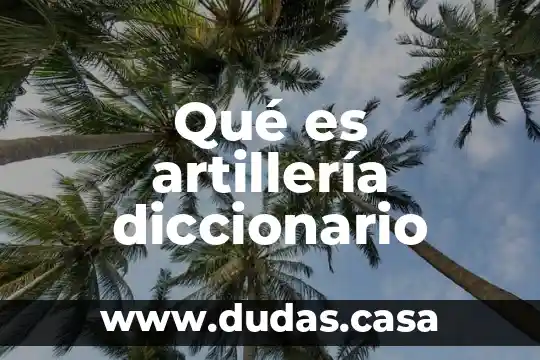 Qué es artillería diccionario